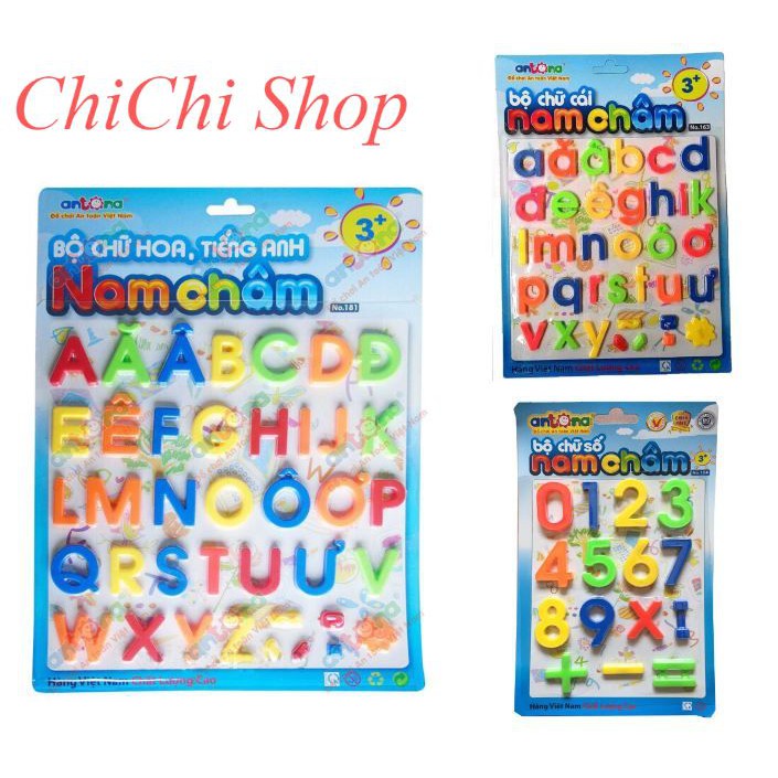 Vỉ Chữ Cái Tiếng Việt Và Số Đếm Có Nam Châm Tiện Lợi Cho Bé Khi Học