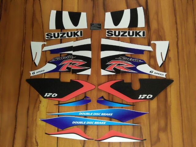 Bộ tem suzuki satria 2000 màu xanh đen