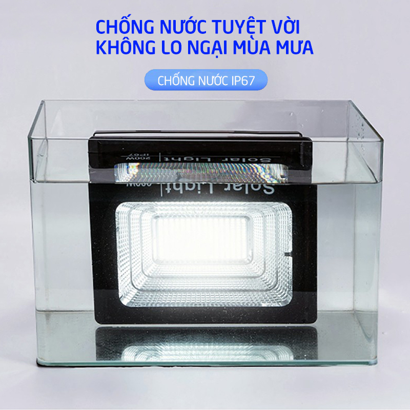 Đèn led pha năng lượng mặt trời 200W, 100W, 60W, 30W, 20W, đèn tích điện sử dụng ngoài trời, chống nước tốt -HL168