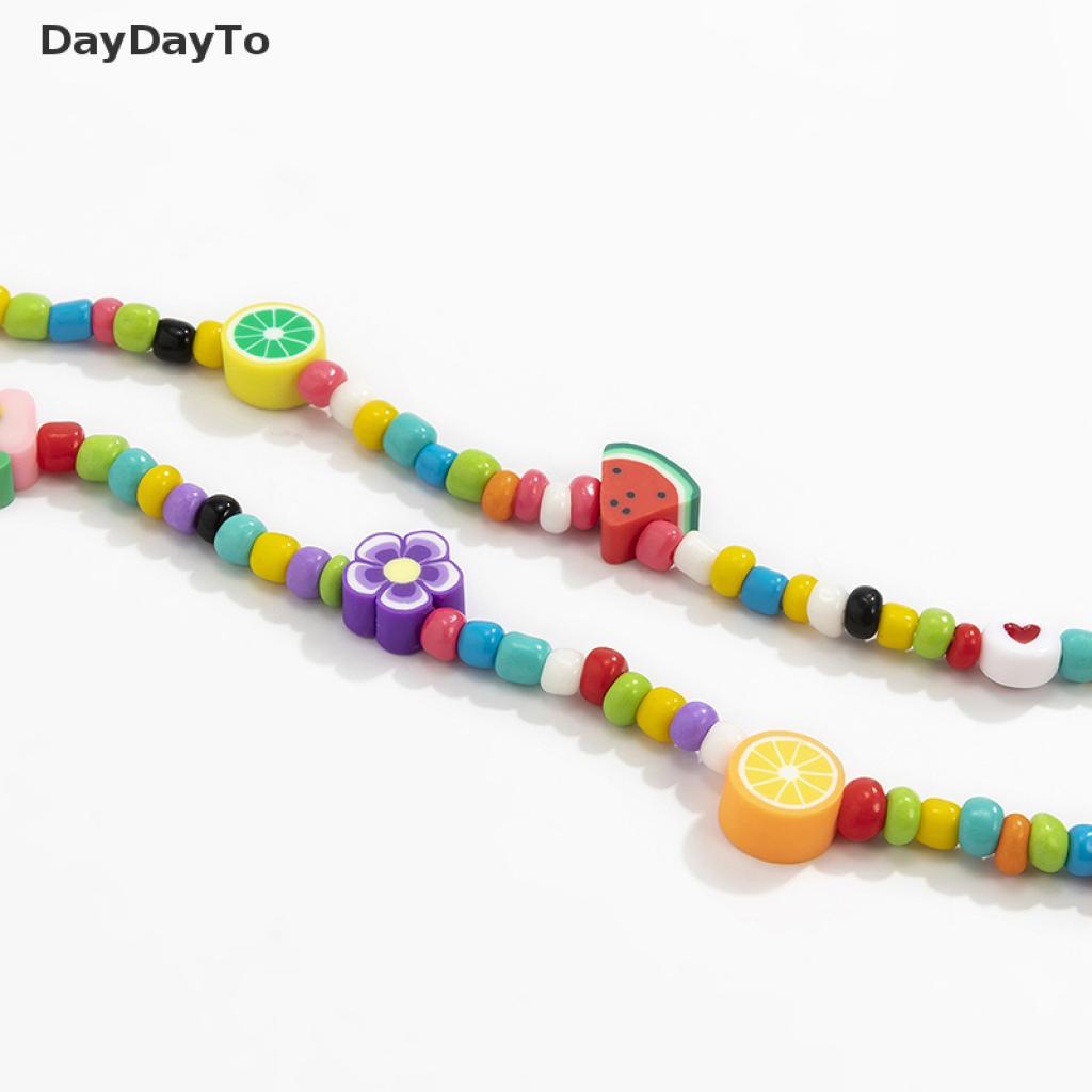 Vòng Cổ Choker Xỏ Hạt Thủ Công Hình Hoa Cúc Phong Cách Bohemian Dành Cho Nữ