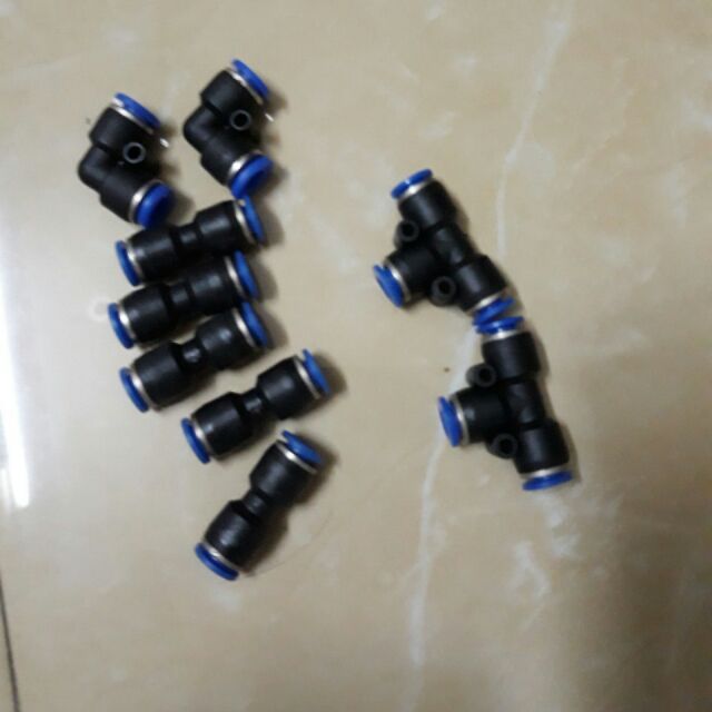 nối nhanh thẳng,T,L phi 6mm