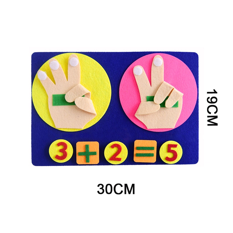 Đồ Chơi Xếp Hình Số Ngón Tay Dạng Xếp Hình Giáo Dục Sớm Cho Bé montessori math
