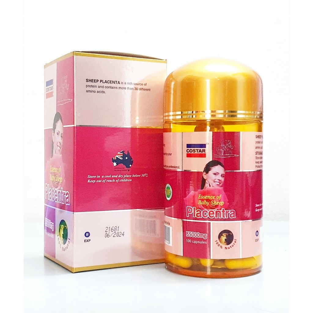 Nhau cừu placentra costar 35000mg chai 100 viên từ úc 35000 placenta