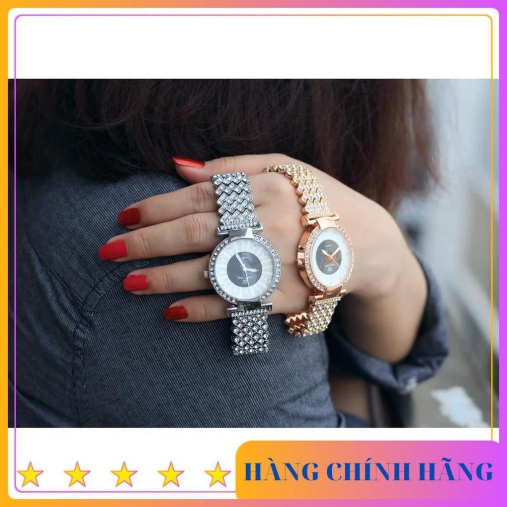 [ HÀNG CHẤT LƯỢNG ] Đồng hồ nữ KING TIME FULL Kim Cương - Mặt To Size Lớn Nổi Bật