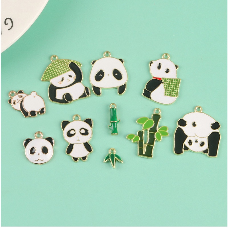 Mặt Dây Chuyền/ Vòng Tay, Mặt Móc Khoá Hợp Kim Phong Cách Retro Hình Chú Gấu Trúc Panda Dễ Thương