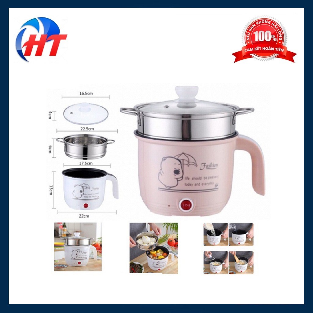 CA NẤU MÌ ĐA NĂNG 18CM ( LỒNG HẤP INOX )