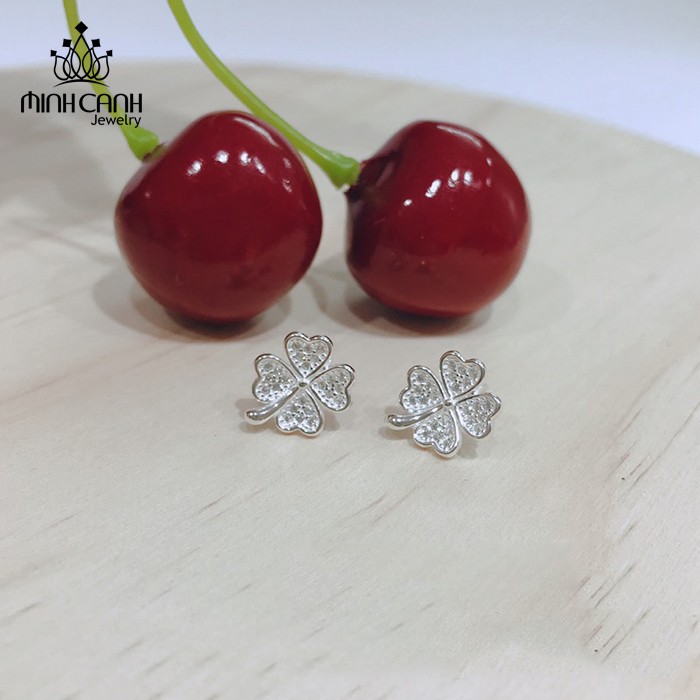 Bông Tai Bạc Nữ Cỏ 4 Lá May Mắn - Minh Canh Jewelry