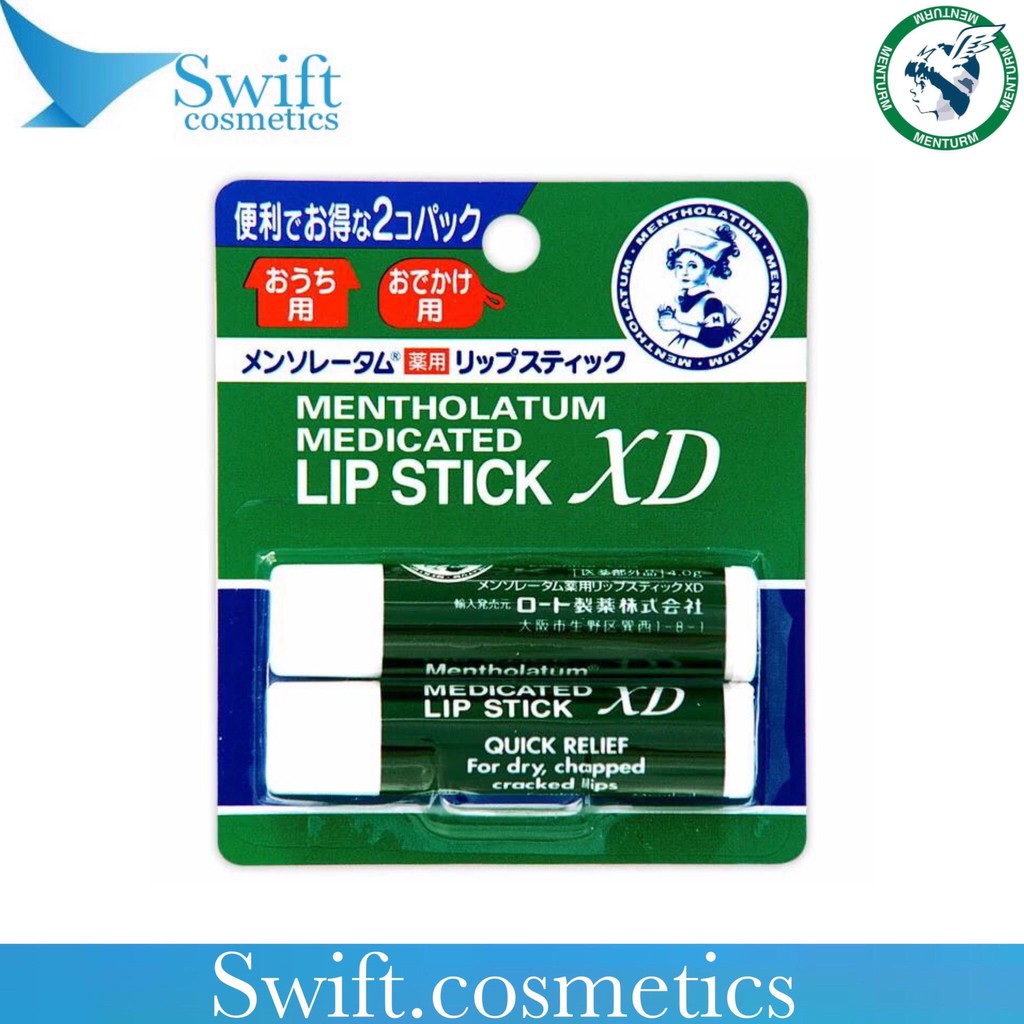 Set Son Dưỡng Môi Rohto Mentholatum Medicated Lip Stick XD 4g