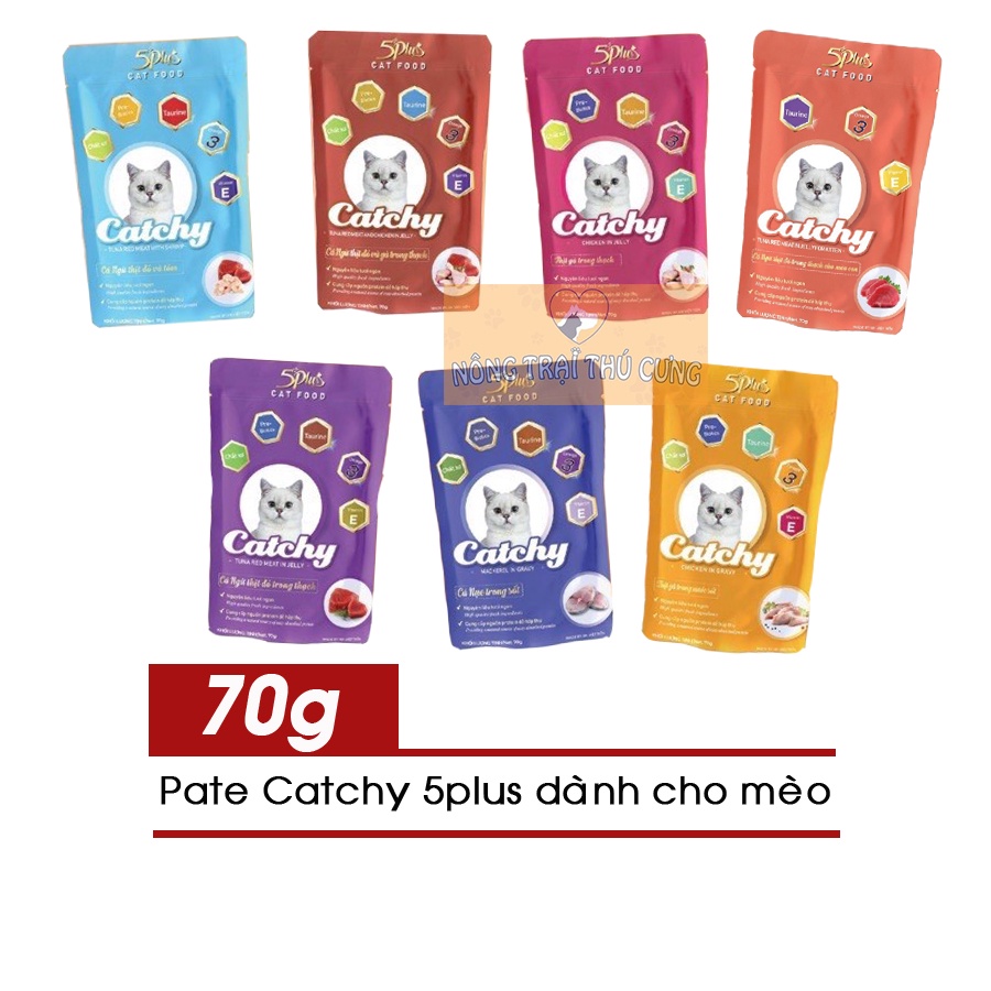 Pate Catchy (5Plus) Cho Mèo Mọi Lứa Tuổi 70g