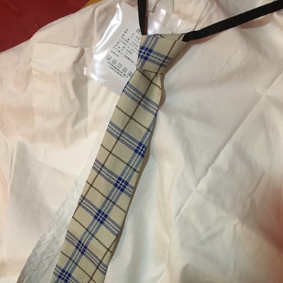 sơ mi ulzzang áo sơ mi nữ trắng dáng dài giấu quần kèm cavat kẻ | BigBuy360 - bigbuy360.vn