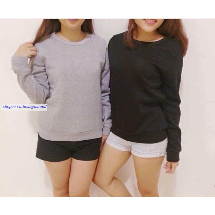 ÁO SWEATER NỈ BÔNG DA CÁ TRƠN NAM NỮ | BigBuy360 - bigbuy360.vn