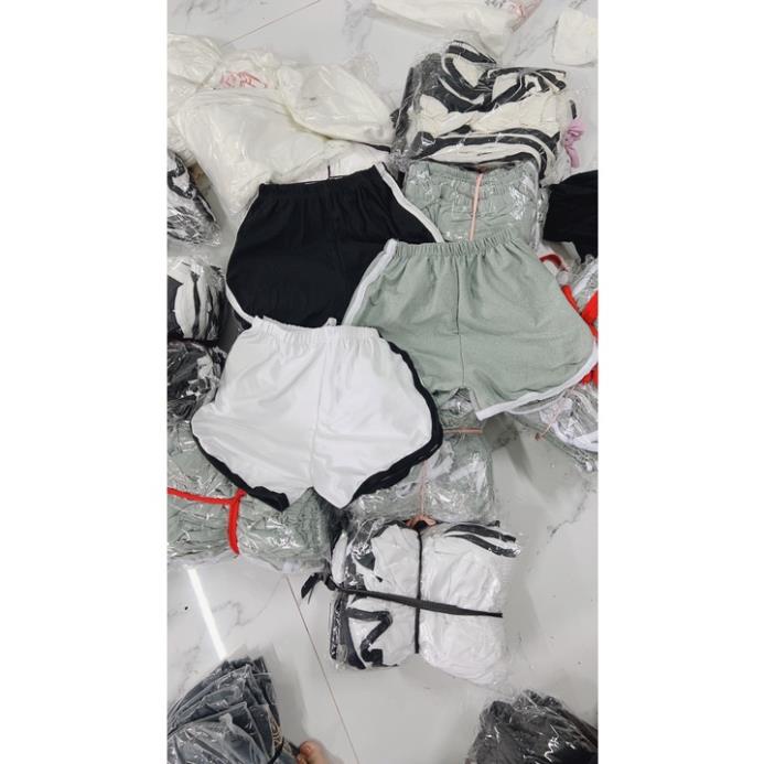 Quần Đùi  Nữ  Form Rộng Hàn Quốc Phối Viền Dày Mịn Thoáng Mát Thiết Kế Thời Trang Kiểu Dáng Năng Động Trẻ Trung