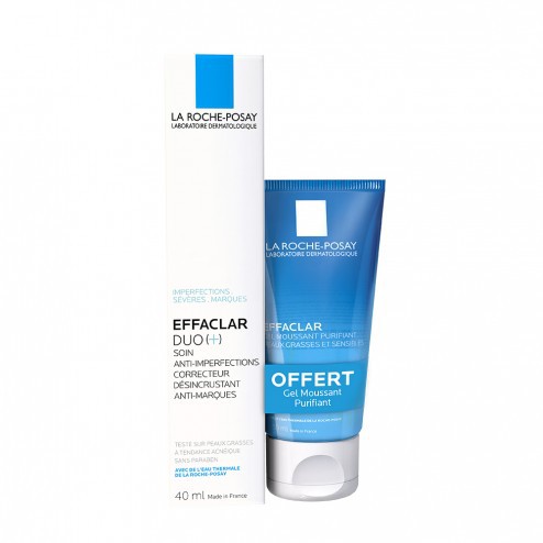 Set kem dưỡng da La Roche Posay Effaclar Duo+ 40ml + sữa rửa mặt effaclar 40ml