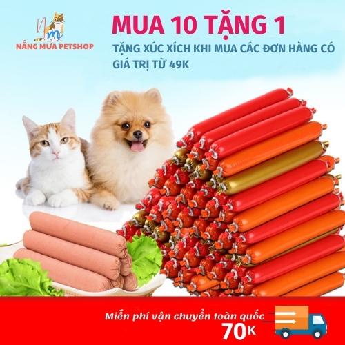 Xúc xích cho chó, mèo, hamter thức ăn cho chó mèo dinh dưỡng 15gr_ Mua 10 tặng 1