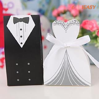 Hộp giấy đựng kẹo thắt nơ cho tiệc cưới