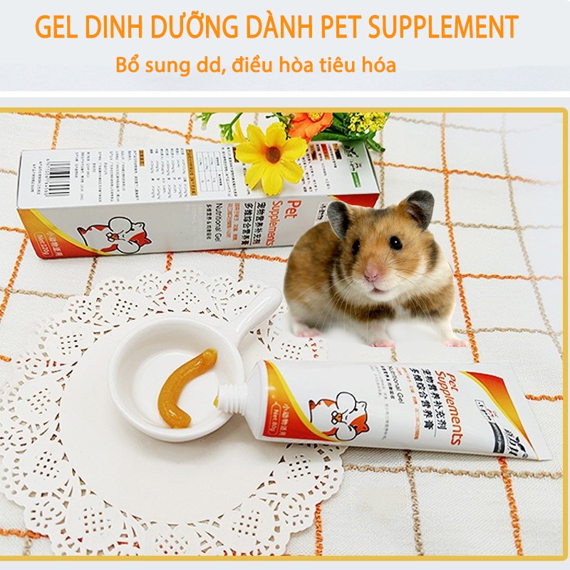 Gel dinh dưỡng Pet Supplement cho hamster, sóc, thỏ, bọ ú 120g, bổ sung dinh dưỡng, điều hòa tiêu hóa- CSP59