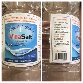 Nước muối sinh lý Vinasalt 1000ml/ 500ML