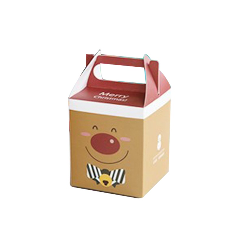 Hộp Giấy Đựng Quà Giáng Sinh Họa Tiết Ông Già Noel Tuần Lộc Chim Cánh Cụt Gấu Đáng Yêu