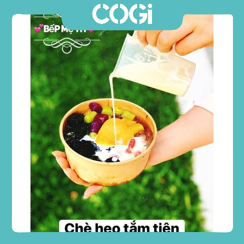 10 hộp giấy kraft 750 ml | 1000 ml kèm nắp PET dùng 1 lần cogi đựng salat, mì ý, cơm, đồ xào, bánh bông lan trứng muối