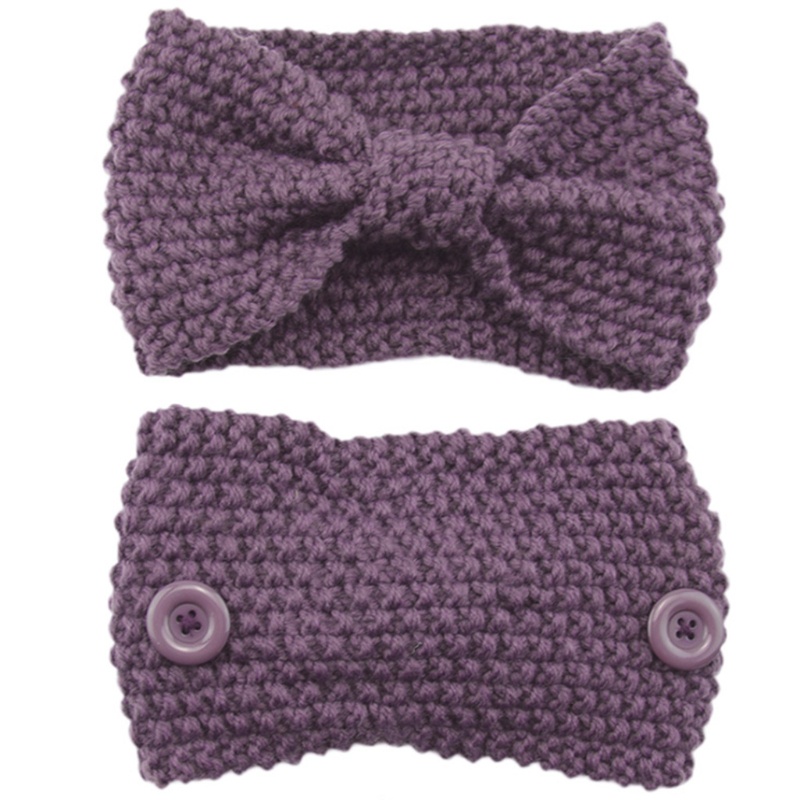 Set 5 Băng Đô Đan Len Đính Nơ Màu Sắc Ngọt Ngào Thời Trang Mùa Đông Cho Nữ