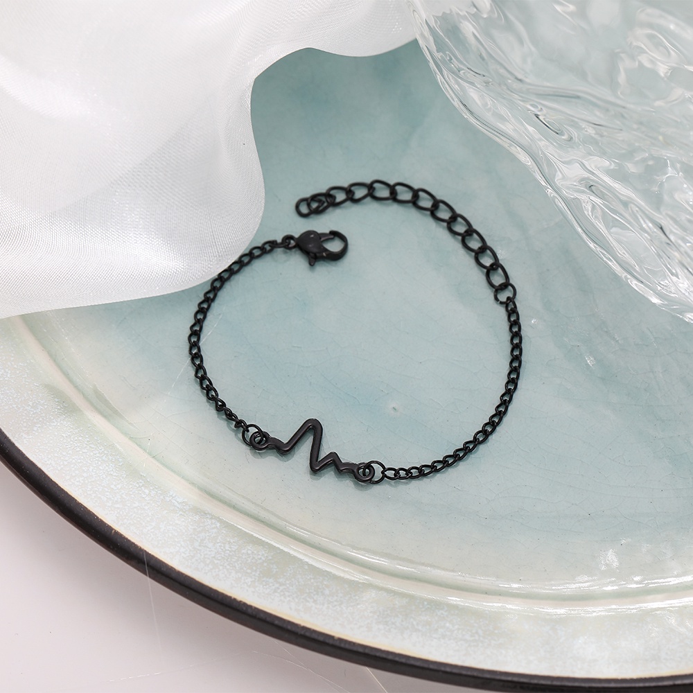 Vòng tay mạ vàng / bạc thiết kế gợn sóng thời trang hàn quốc cho nữ