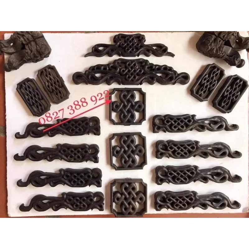 hoa văn lọng gỗ mun