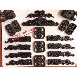Hoa văn lọng gỗ mun