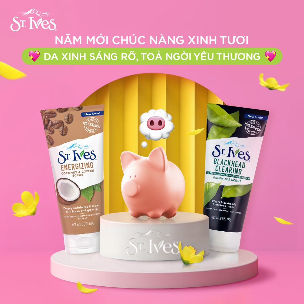 Sữa Rửa Mặt St.Ives  Tẩy Tế Bào Chết Dịu Nhẹ 170g - Skinfa