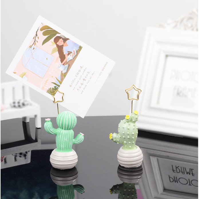 Kẹp Giữ Ảnh Giấy Note Xương Rồng Mini Siêu Dễ Thương