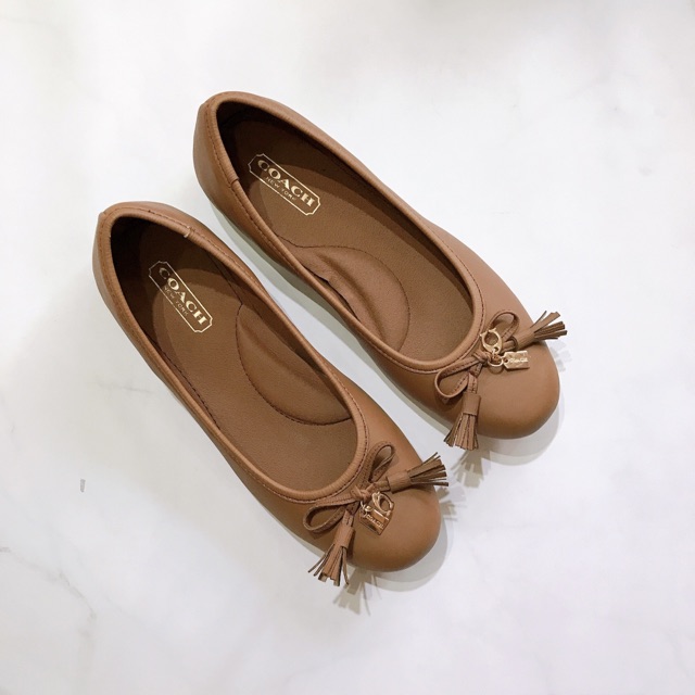 Giày bệt nữ Coach búp bê nơ siêu mềm êm bẻ gập thoải mái (hàng xuất nguyên hộp, ảnh thật shop chụp) | BigBuy360 - bigbuy360.vn