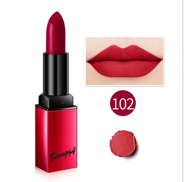 Son Lì chống thấm Bioaqua Velvet Matte Lipstick hàng nội địa Trung