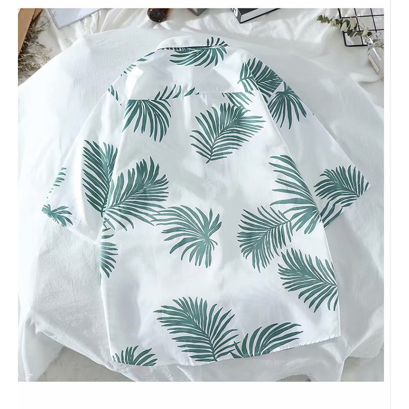 Áo sơ mi nam ngắn tay họa tiết lá cọ, thích hợp du lịch đi biển, hàng nhập Quảng Châu | BigBuy360 - bigbuy360.vn