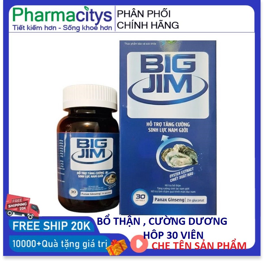 Bổ thận tráng dương nam BIG JIM Tăng cường sinh lý nam keoas dài thời gian quan hệ che tên hsd 2023