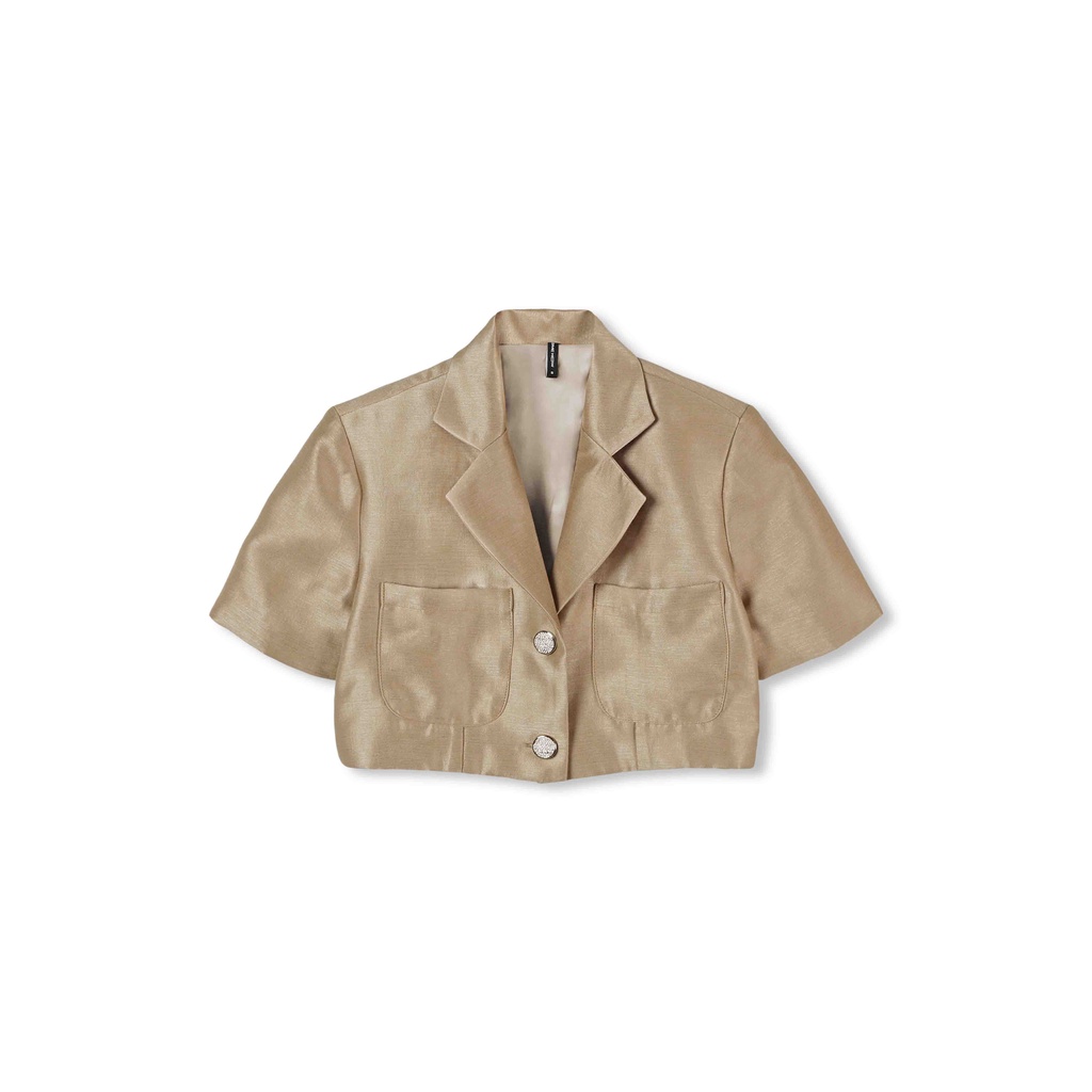 Áo Khoác Nữ Crop Jacket , Chất Vải Phi lụa Thoải Mái , WK000029 , SOMEHOW