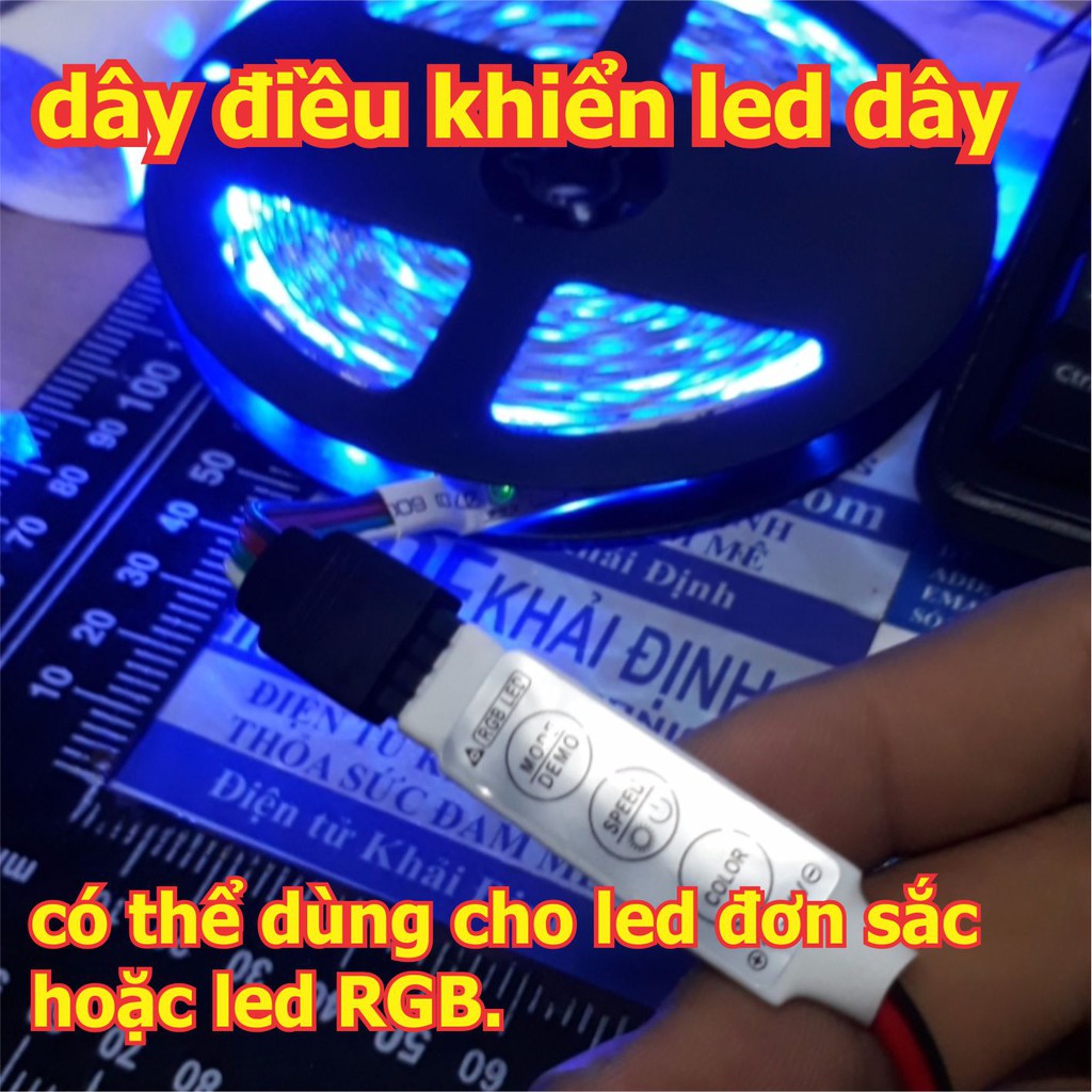 Dây điều khiển LED RGB MINI, 3*4A, 3 PHÍM, DÂY 1 ĐẦU kde2651