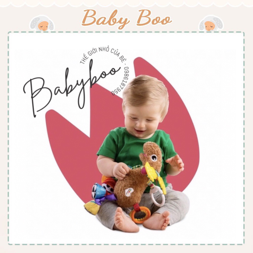 Xúc xắc phát triển đa giác quan Lamaze, đồ chơi, thú bông treo nôi cũi xe đẩy cho bé [ babyboo]