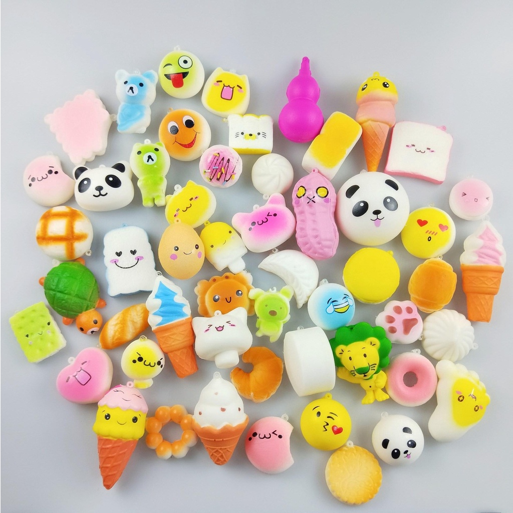 Squishy mini giá rẻ đồ chơi mochi slime dẻo nhật bóp tay giảm stress đa dạng mẫu mã