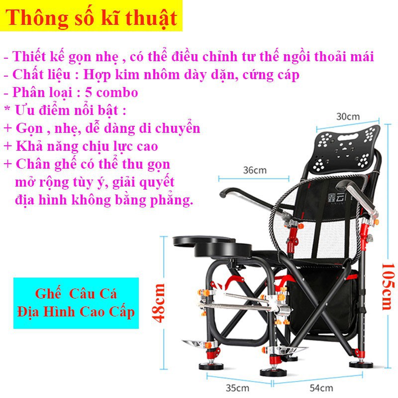 GHẾ CÂU ĐỊA HÌNH DÀNH CHO CÂU ĐÀI KHUNG KIM LOẠI COMBO ĐẦY ĐỦ PHỤ KIỆN CHO ANH EM CHỌN ( KHÔNG CẦN MUA THÊM GÌ NỮA )