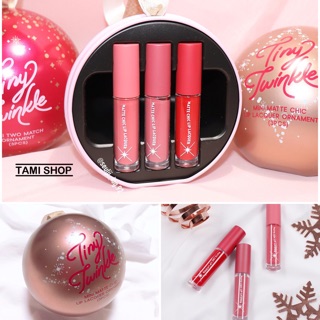 Set son tiny twinkle mini matte chic lip lacquer ornament