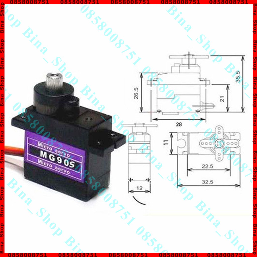 Động cơ RC Servo MG90S Micro Servo bánh răng kim loại