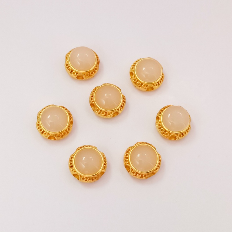 Hạt Đá Ngọc Bích 18K Nhiều Màu Sắc Kiểu Cổ Điển Dùng Làm Trang Sức diy