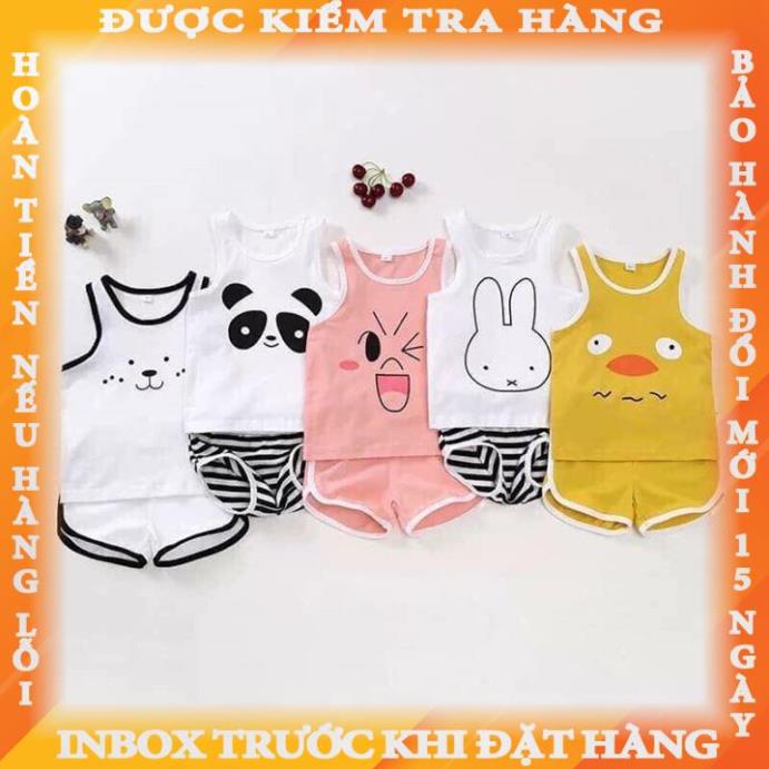 (Sỉ) (Xả kho) Set 5 bộ quần áo cho bé 0-5 tuổi- Hàng thun cotton ba lỗ allshop