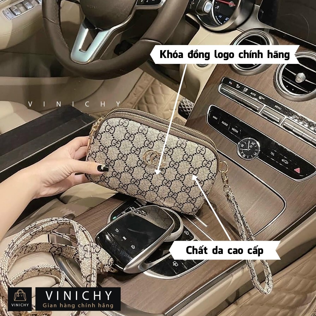 Túi xách nữ đeo chéo, túi đi chơi, đi học VINICHY, da cao cấp thời trang, nhiều ngăn, size 20cm HA034