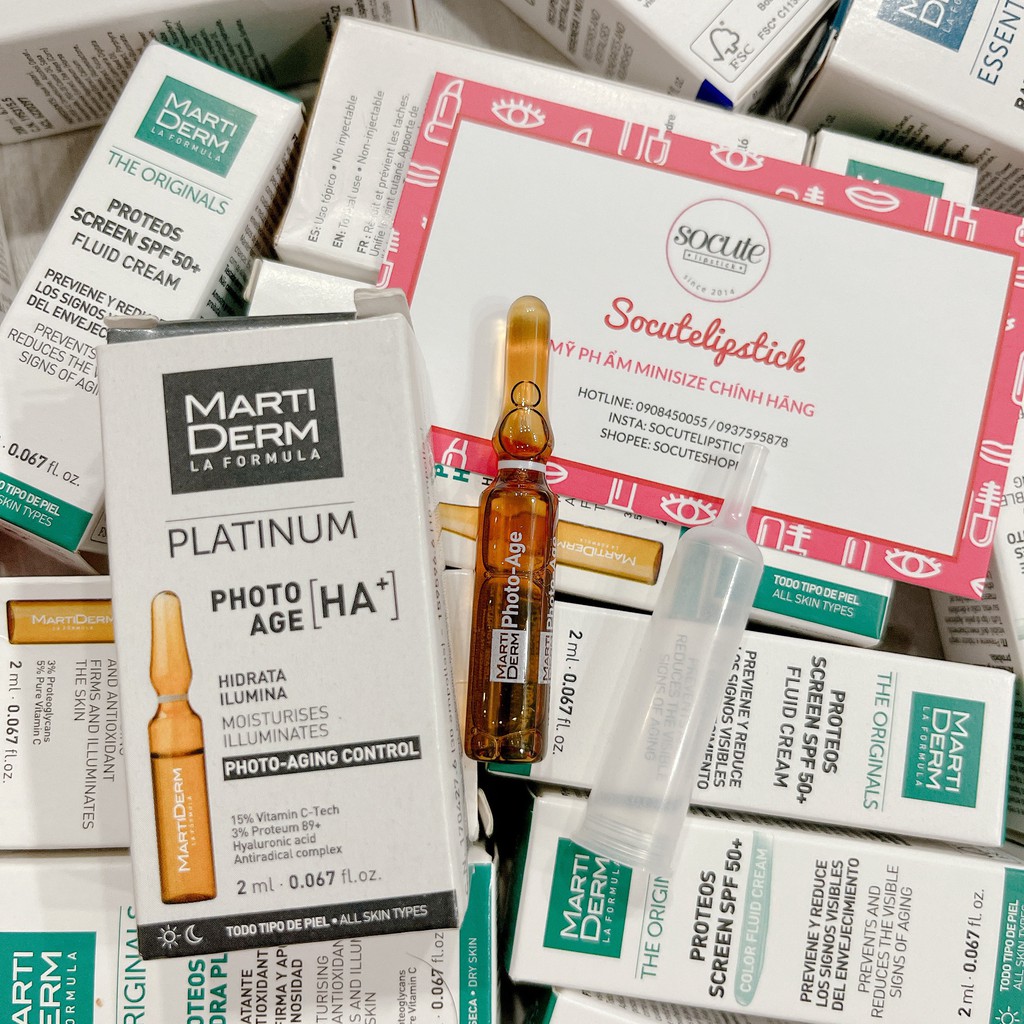 Những Loại Ampoules Marti Derm (DSP Bright, Photo Age, Black Diamond, Hydra Plus, Night Renew, Originals Flash)
