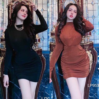 Đầm body nhúng tay dài