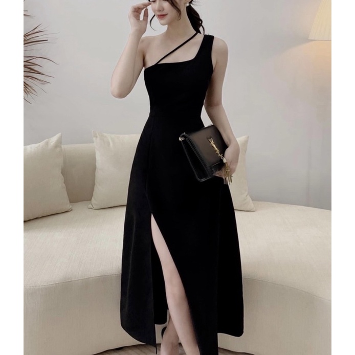 Váy/ Đầm Vắt Chéo Vai Xẻ Đùi Quyến Rũ(A1)