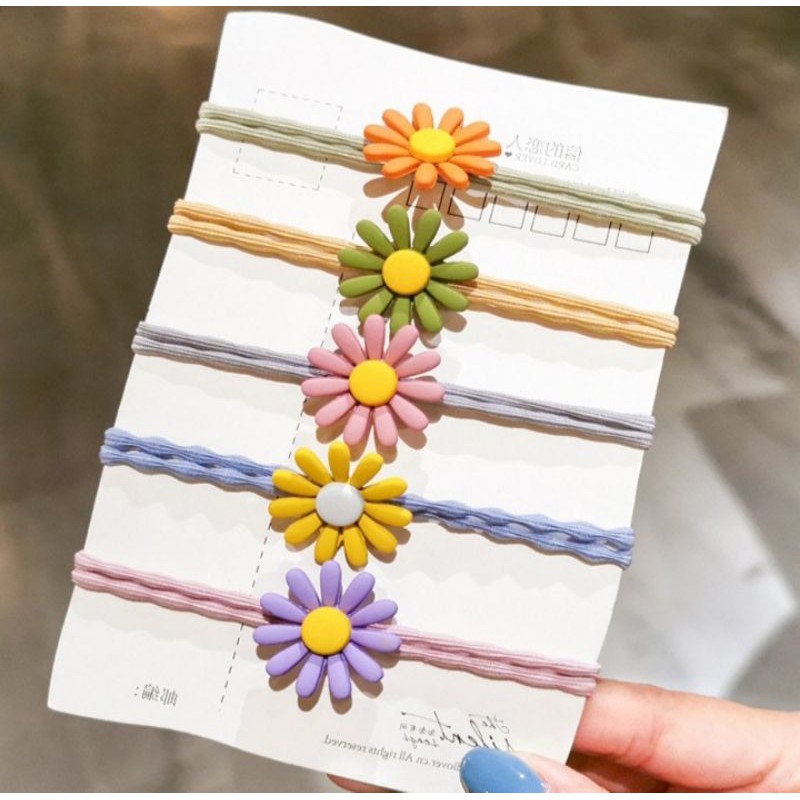 Dây buộc tóc Daisy hoa cúc phong cách Hàn Quốc