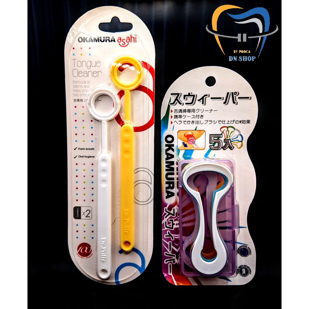 combo 2 bộ cạo lưỡi vĩ 2 cây + vĩ 5 cây Okamura