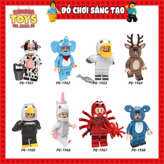 Xếp hình Minifigure nhân vật hóa trang ngộ nghĩnh - Đồ Chơi Lắp Ghép Sáng Tạo - POGO PG8224