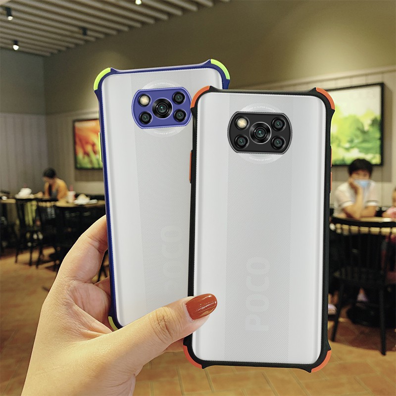 Ốp điện thoại viền chống sốc 4 góc cho Xiaomi POCO X3 NFC F3 GT M3 F2 Pro Mi 9T